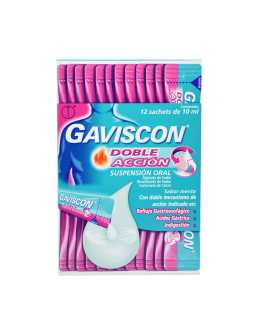 Gaviscon doble acción liquido sachet caja x 12 und